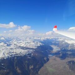 Flugwegposition um 14:34:17: Aufgenommen in der Nähe von Glurns, Autonome Provinz Bozen - Südtirol, Italien in 3855 Meter